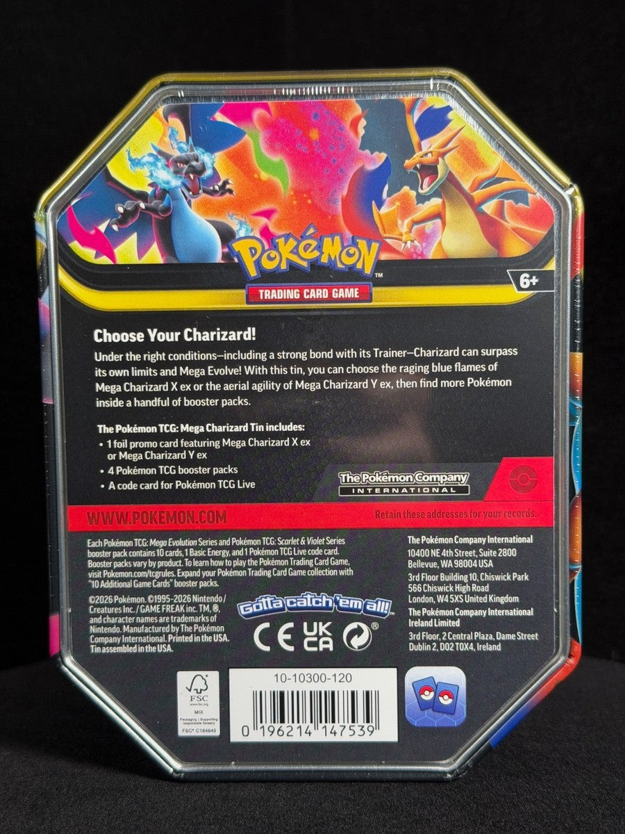 Pokémon TCG: Mega Charizard Tin (X ex or Y ex)